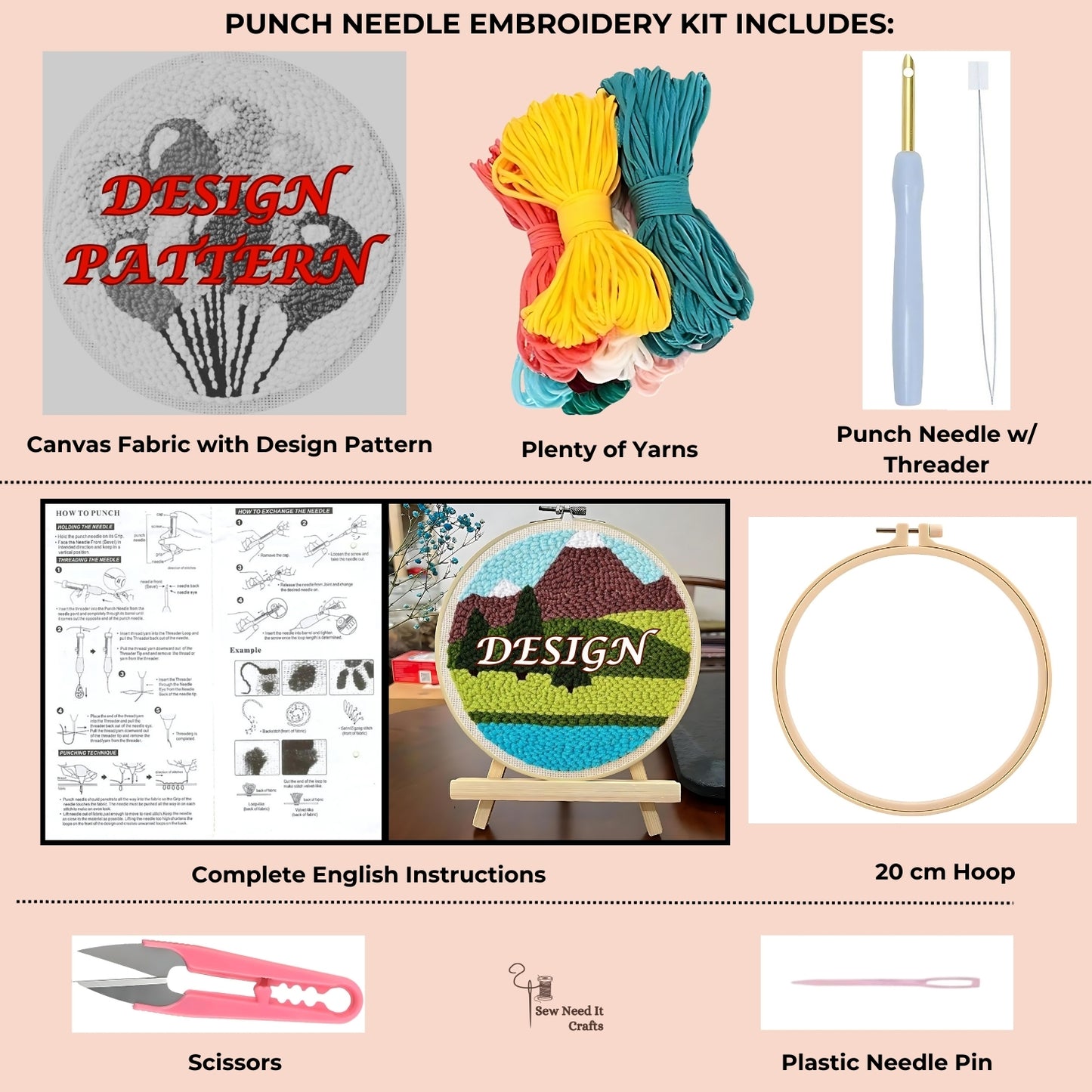 Kit complet à aiguille de punch de bricolage 1