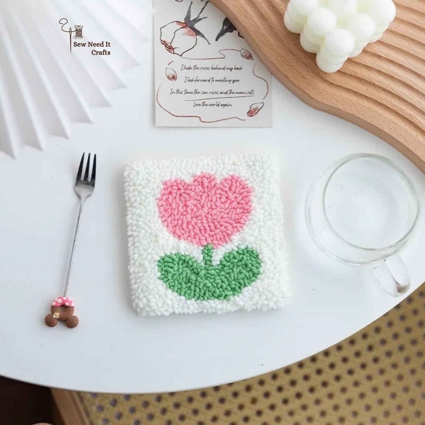 Punch Nadel Tufted DIY Coaster Kit