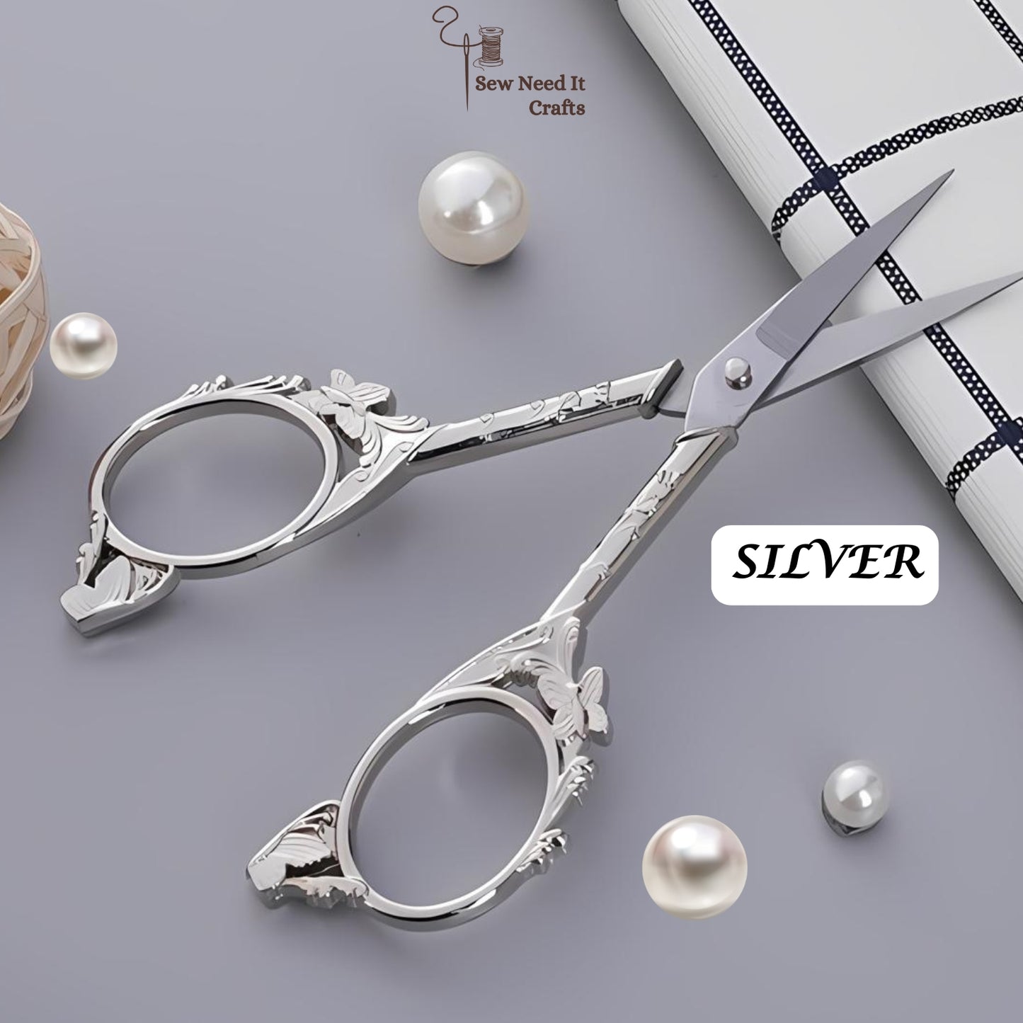 Vintage Butterfly Metal Scissors