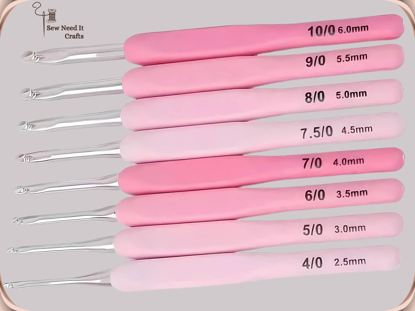 Ergonomic Crochet Hook Set with Case