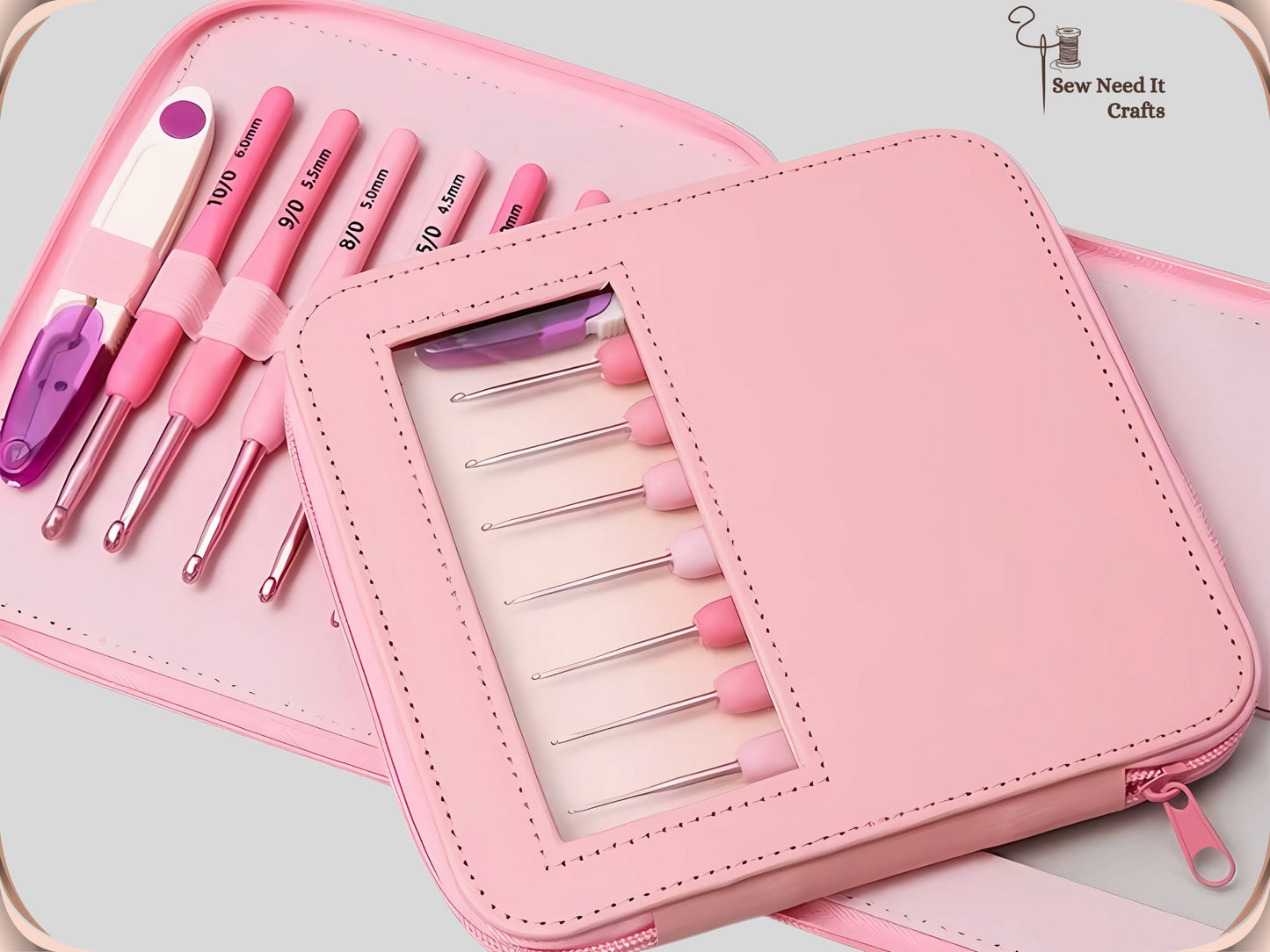 Ergonomic Crochet Hook Set with Case