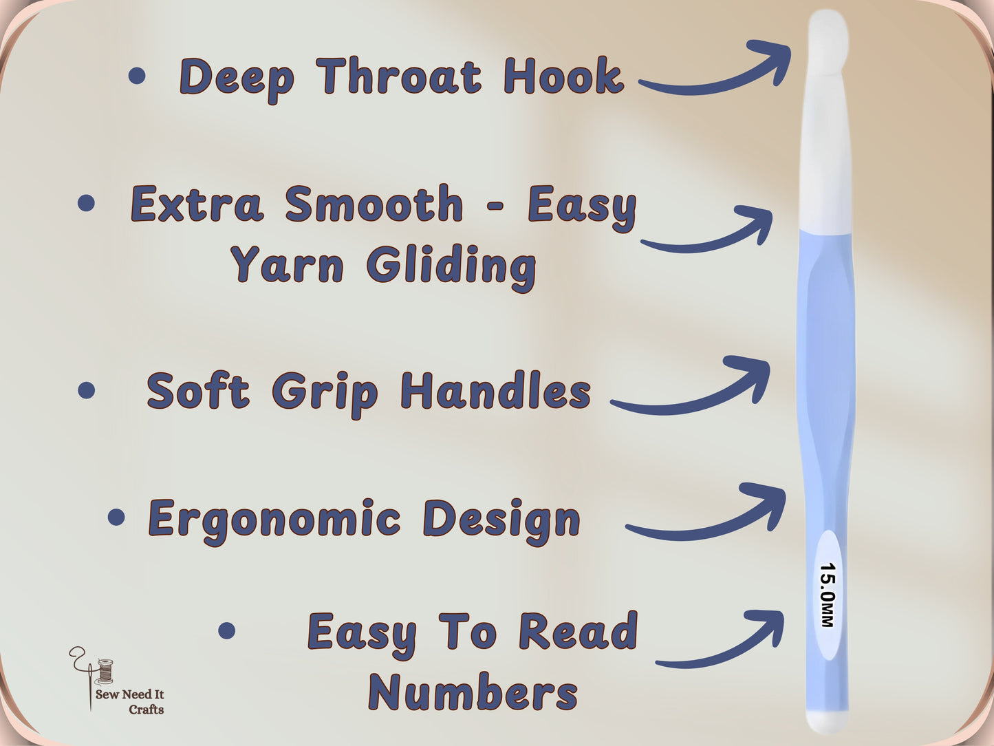 Large Crochet Hooks 6mm–20mm for Chunky Yarn