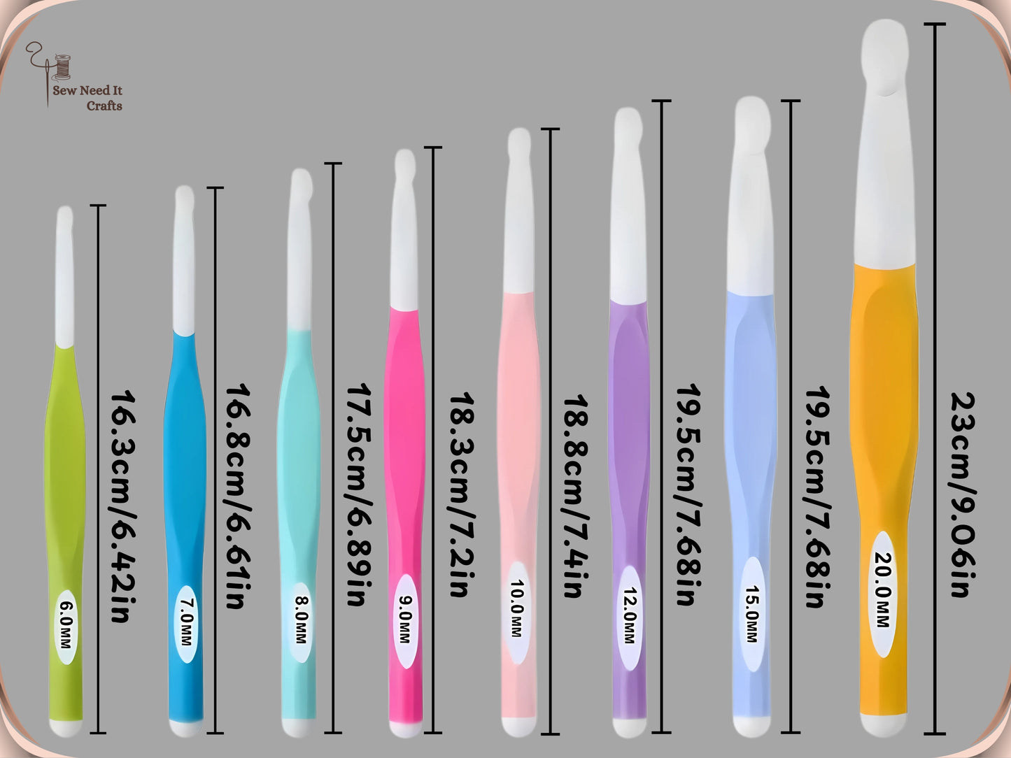 Large Crochet Hooks 6mm–20mm for Chunky Yarn