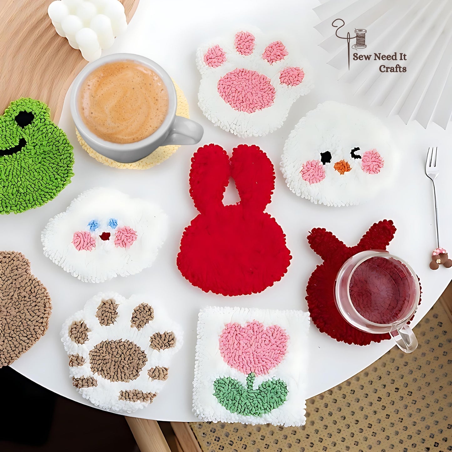 Punch Nadel Tufted DIY Coaster Kit