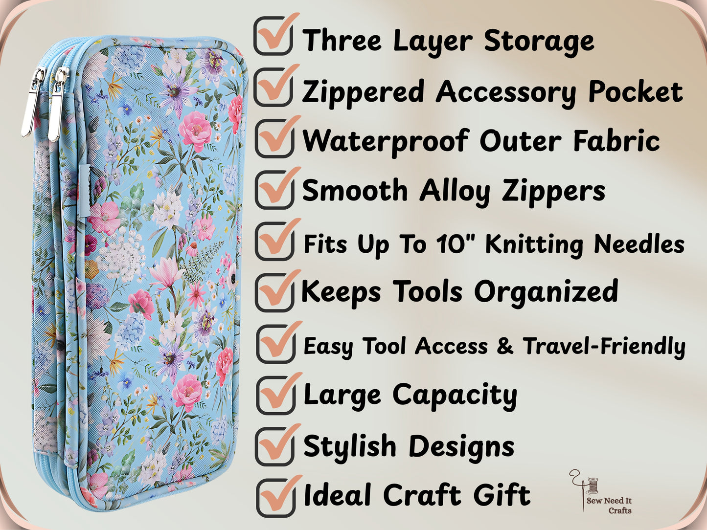 Knitting and Crochet Needles & Accessories Organizer and Storage Case