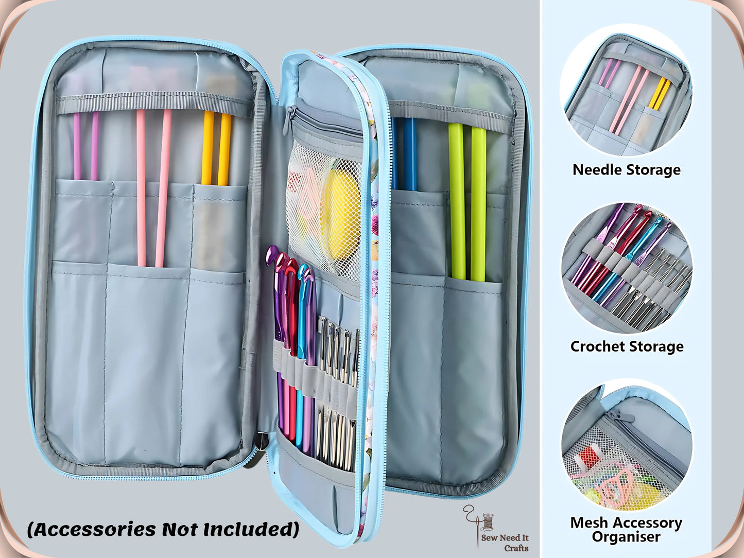 Knitting and Crochet Needles & Accessories Organizer and Storage Case