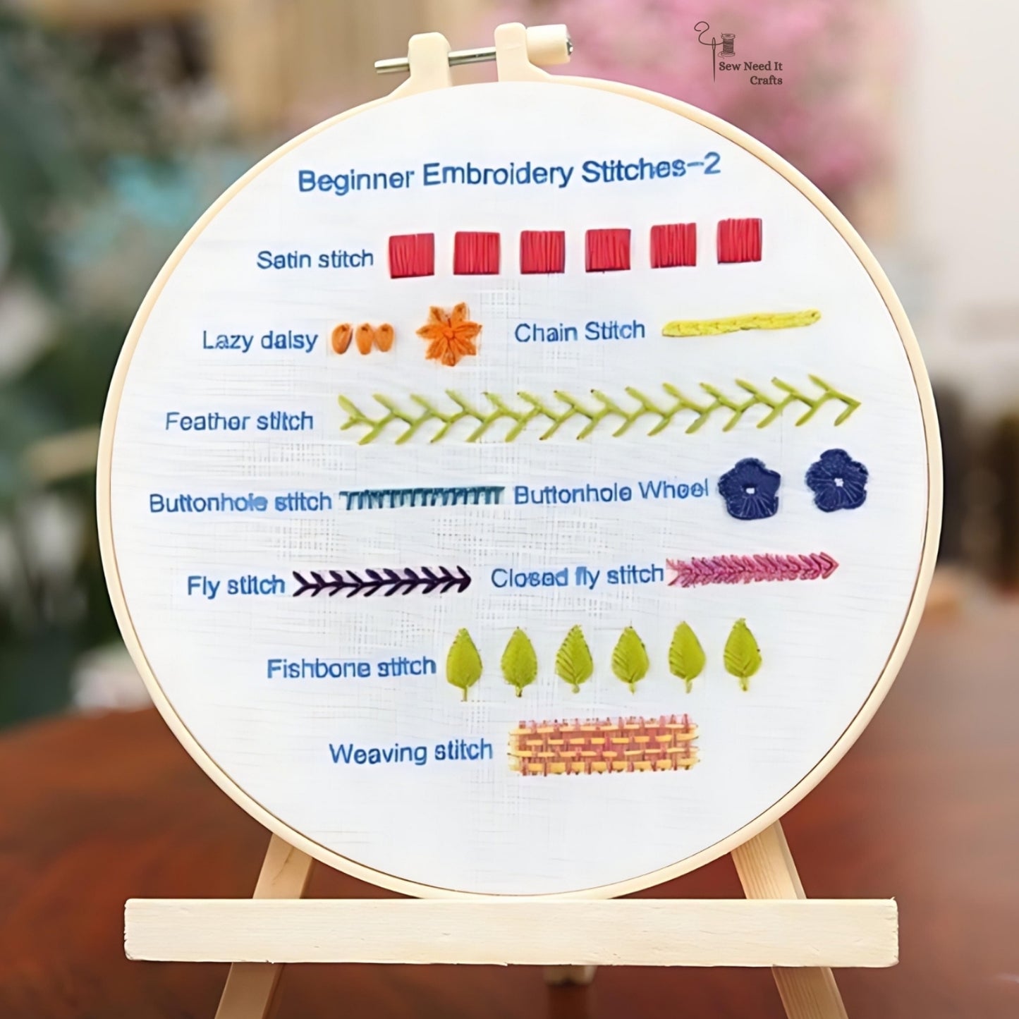 3 -teilige Set Anfänger DIY Moderne Stickerei -Kit -Nadelpunkt 1