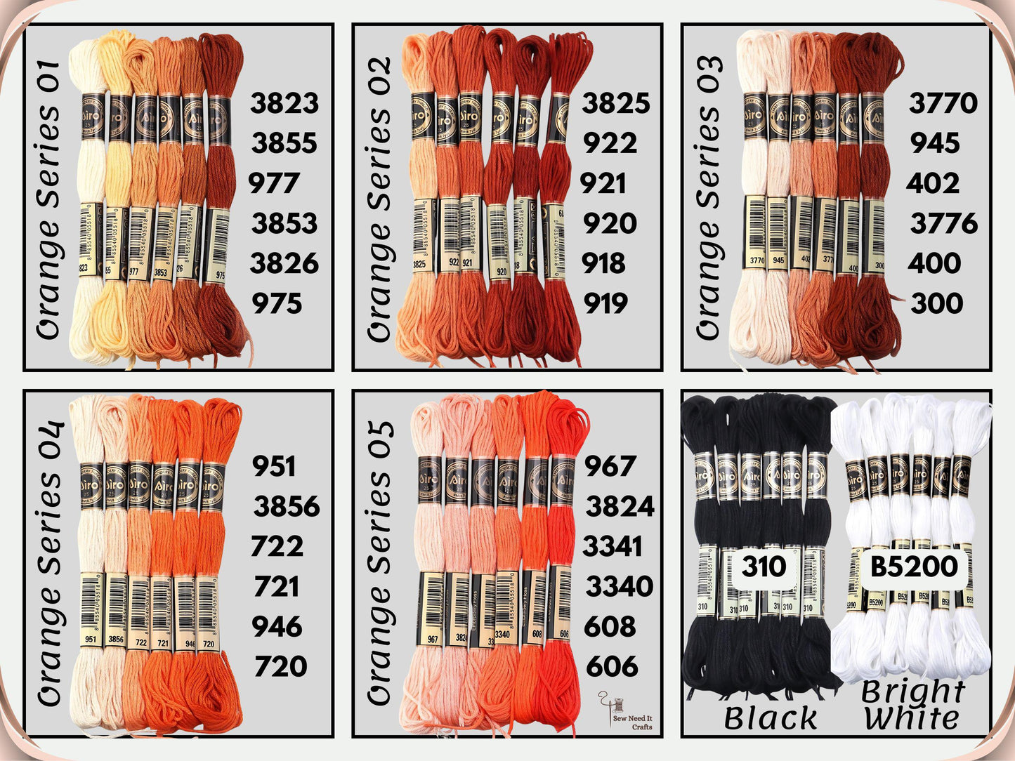 6 Pack Embroidery Thread Skeins | Cross Stitch Thread, Sewing Thread, Bracelet Thread, Bracelet Making, Craft Supplies, Embroidery Supplies