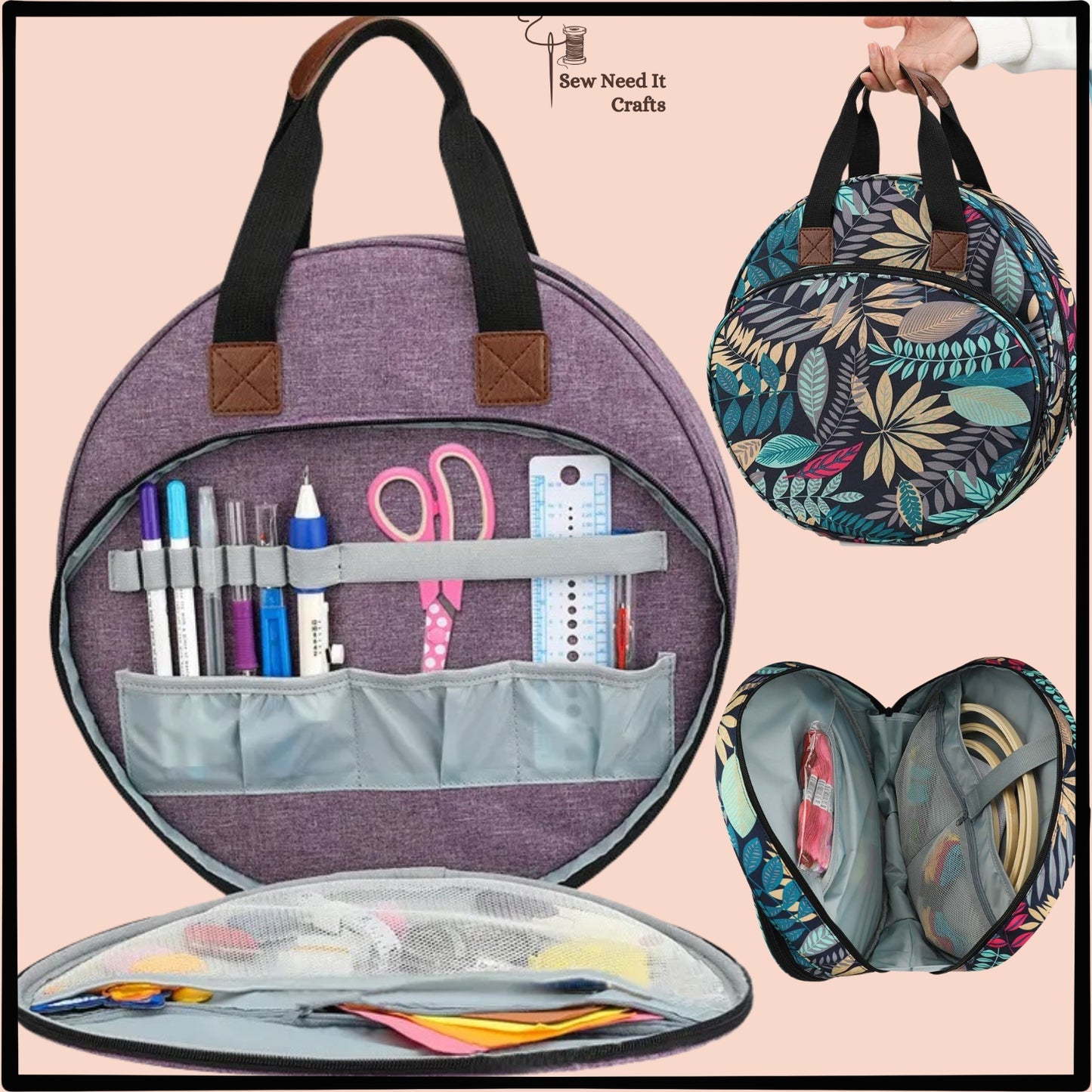 Embroidery & Craft Supplies Organizer Bag