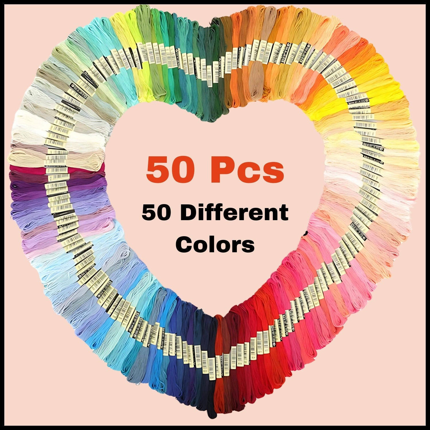 Multicolour embroidery floss thread skeins