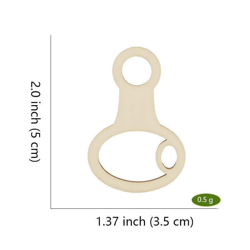 Style F keyhole wooden embroidery floss organizer boards, 50 piece set