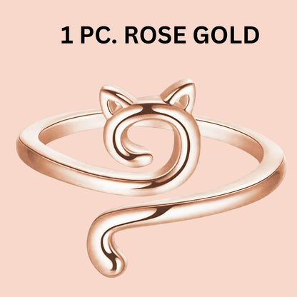 Cat Adjustable Yarn Tension Ring for Crochet & Knitting