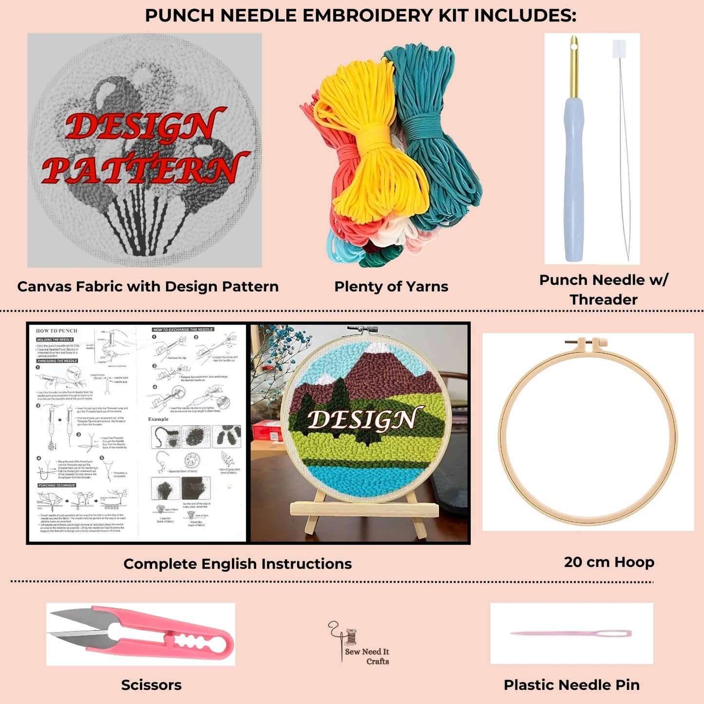 Kit complet de l'aiguille de punch de bricolage 3