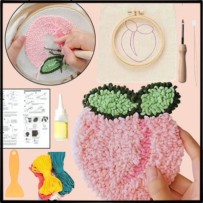 Punchnadelfrucht DIY Coaster Set 2