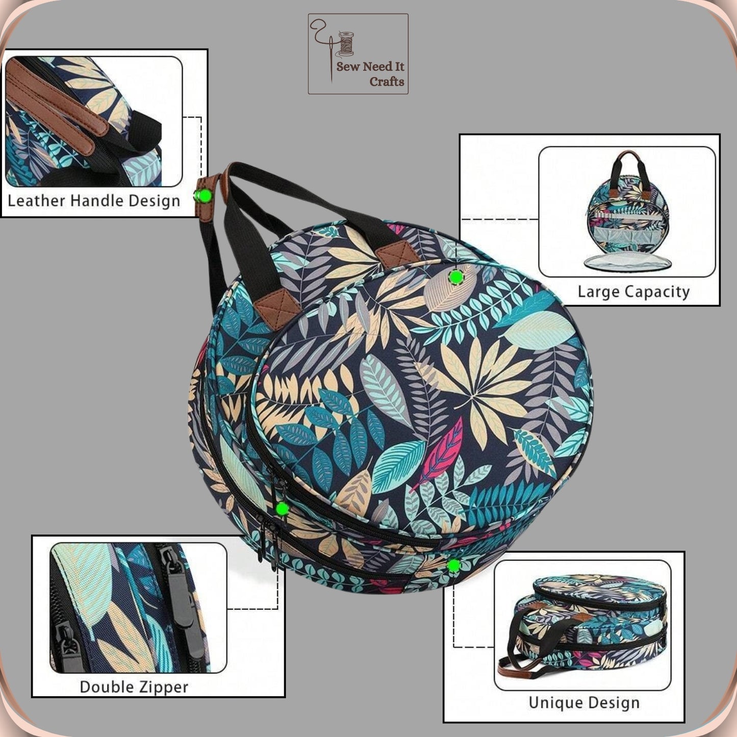 Embroidery & Craft Supplies Organizer Bag