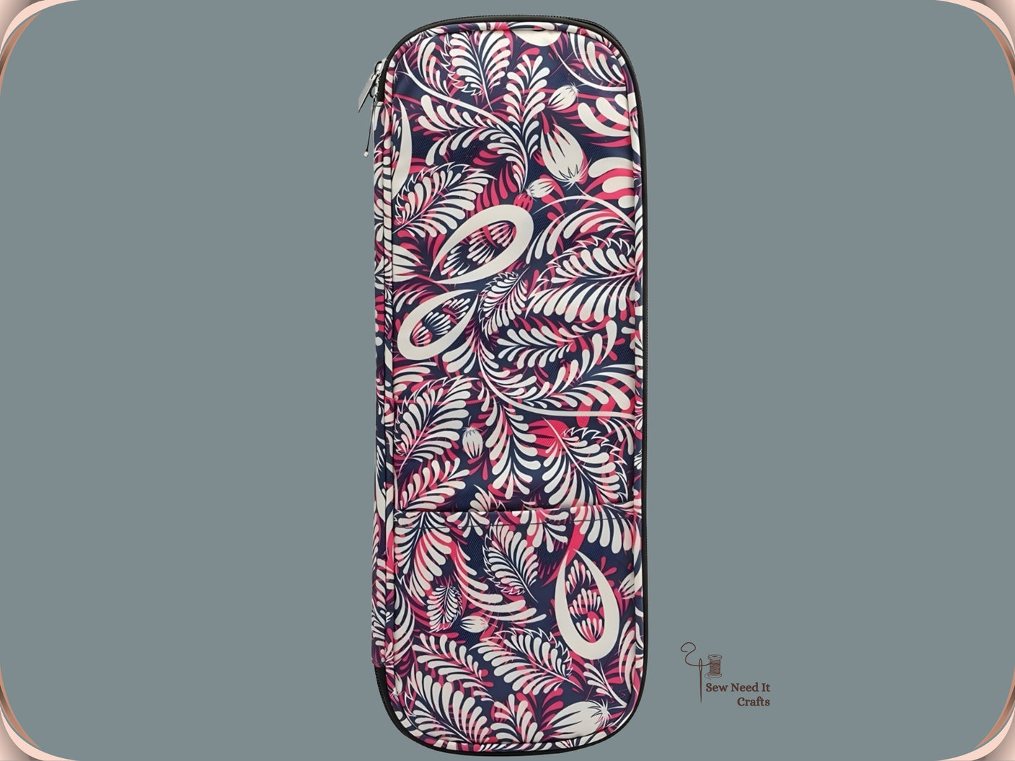 Knitting Needle Case for Straight Needles Up to 14" — 40cm Zip-Around Organizer