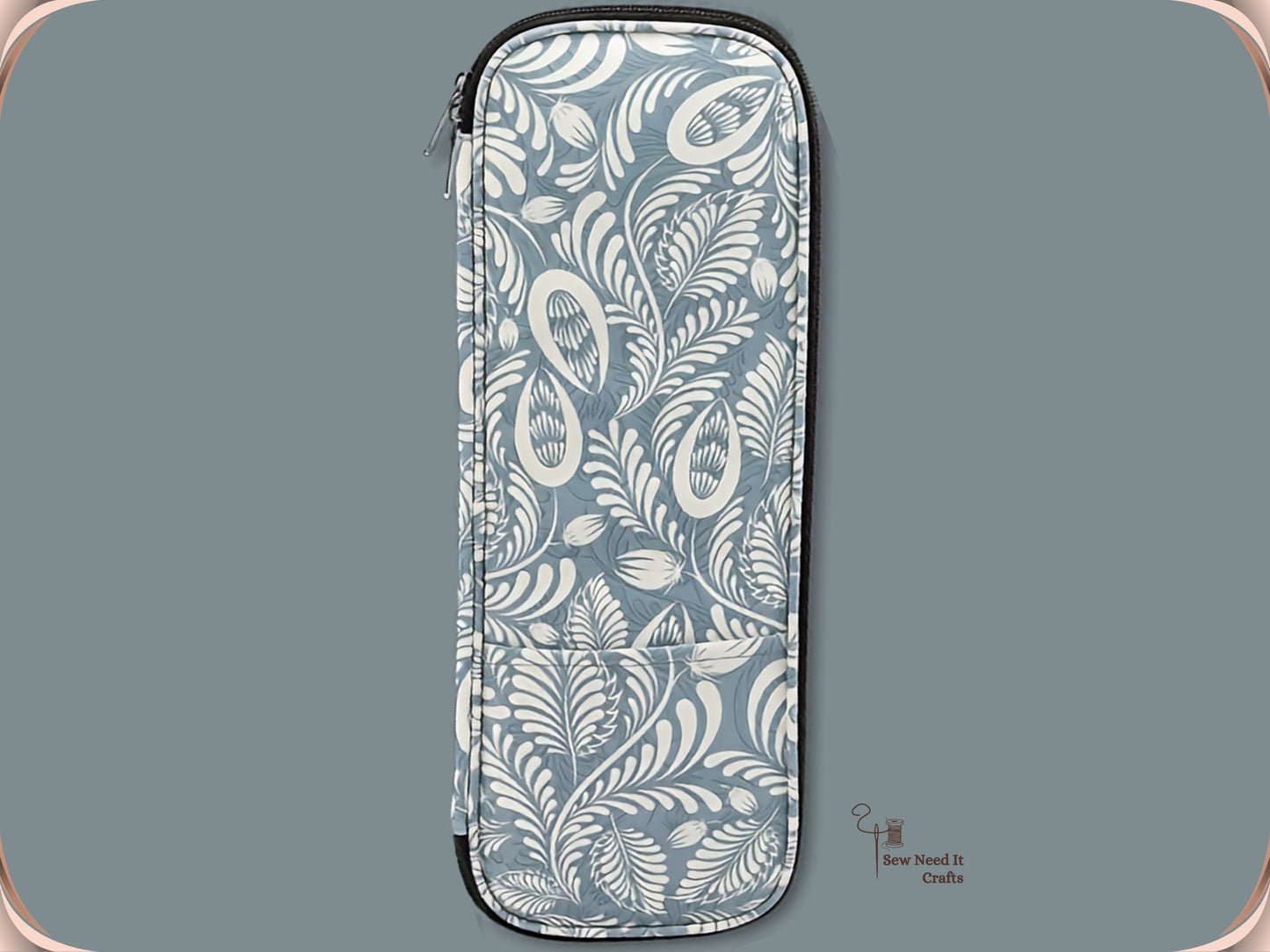 Knitting Needle Case for Straight Needles Up to 14" — 40cm Zip-Around Organizer