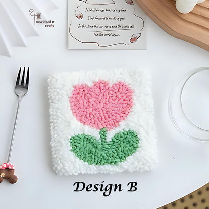 Punch Nadel Tufted DIY Coaster Kit