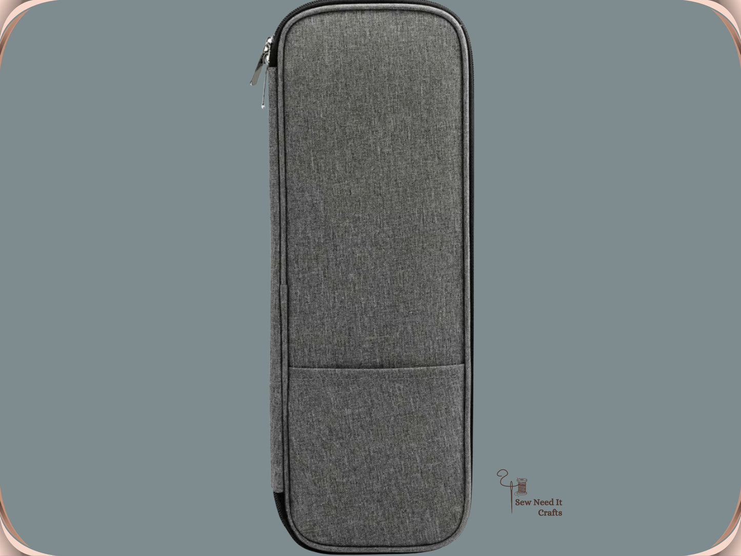 Knitting Needle Case for Straight Needles Up to 14" — 40cm Zip-Around Organizer