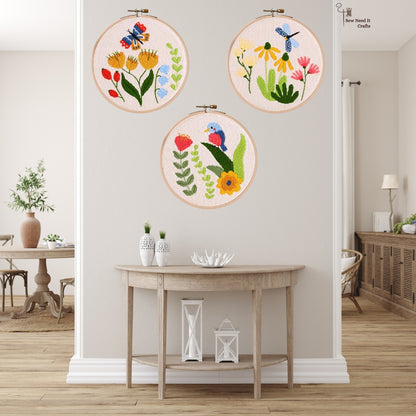 Vögel Schmetterling Punch Nadel DIY Anfänger Kits