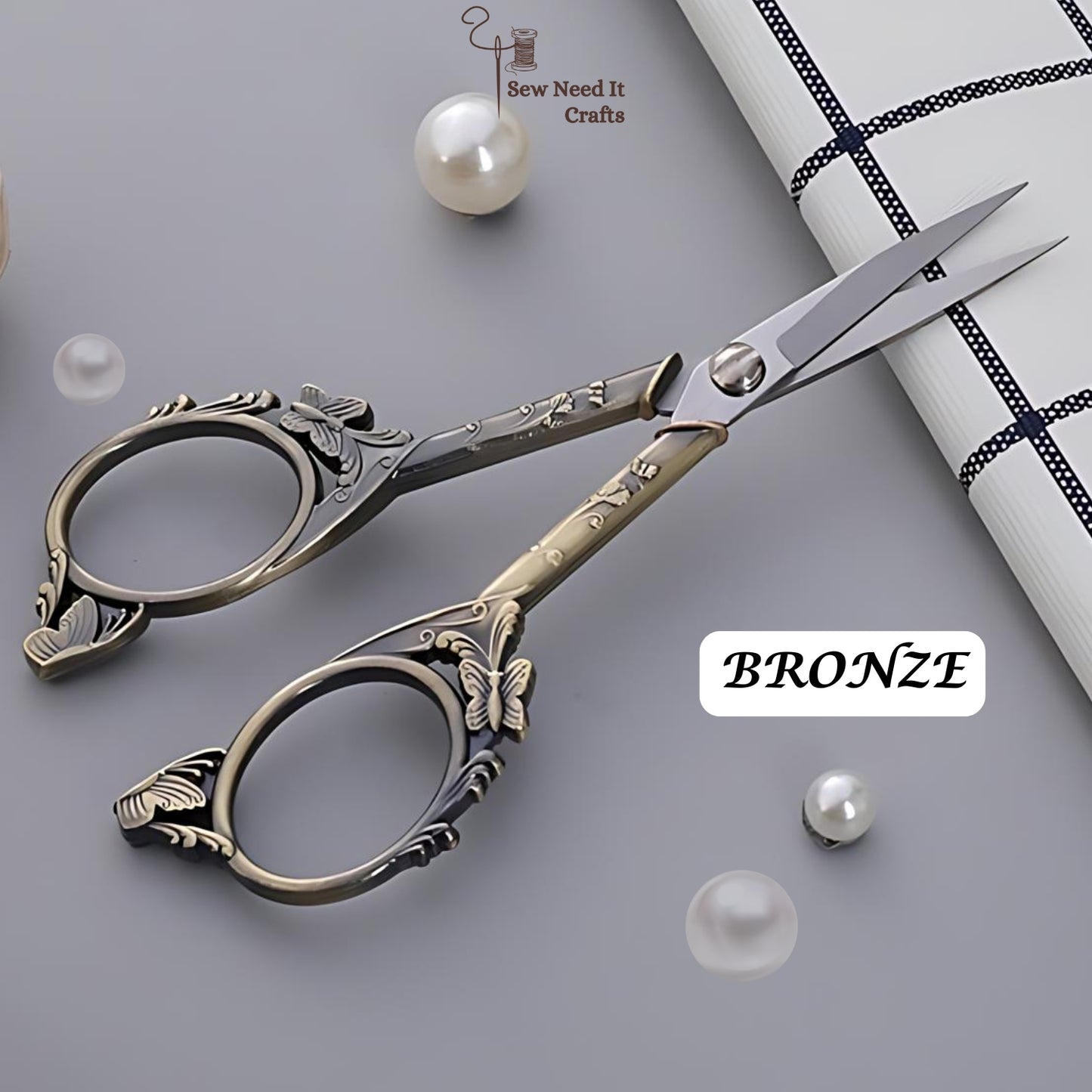 Vintage Butterfly Metal Scissors