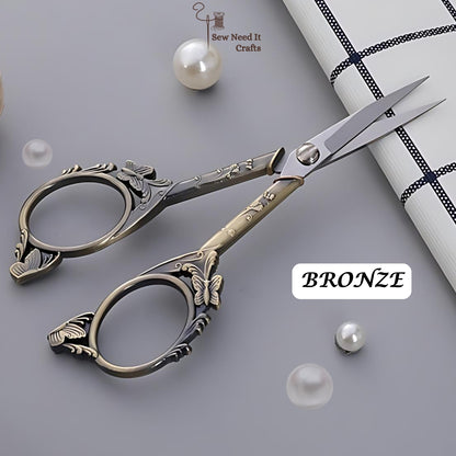 Vintage Butterfly Metal Scissors