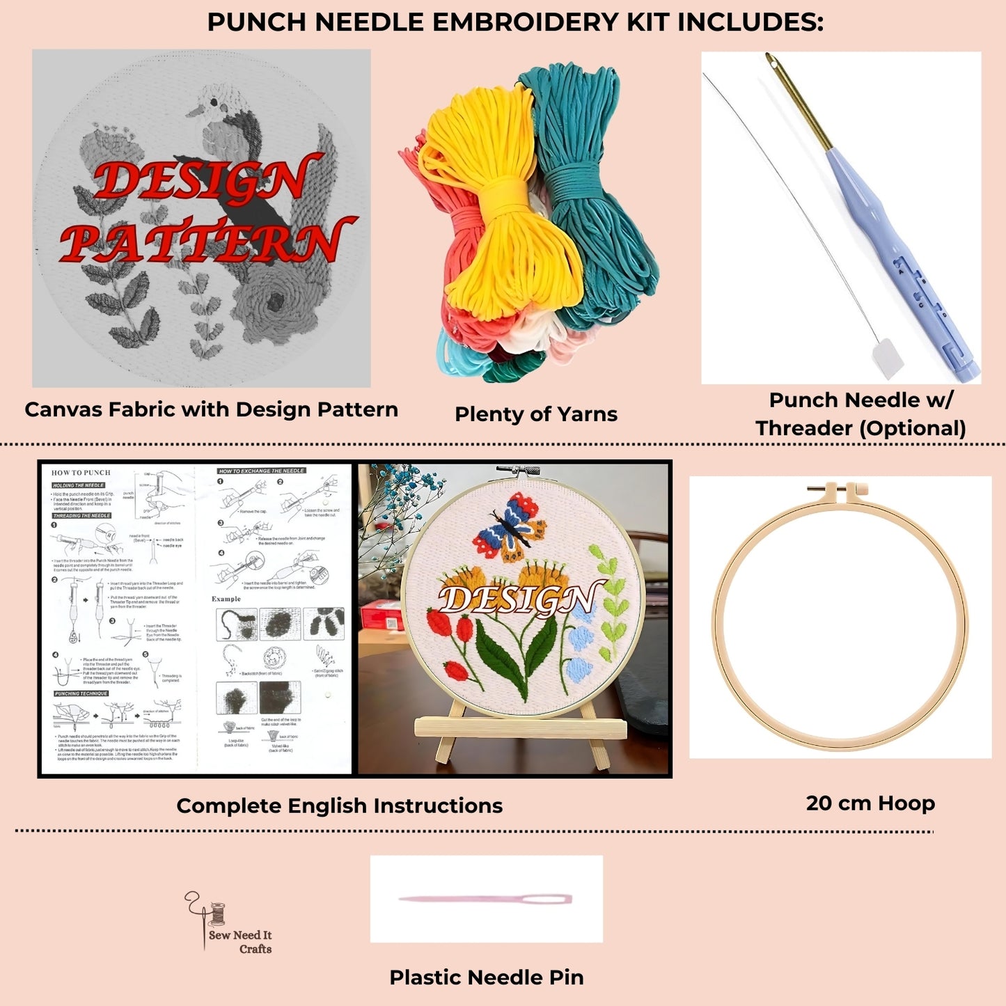 Vögel Schmetterling Punch Nadel DIY Anfänger Kits