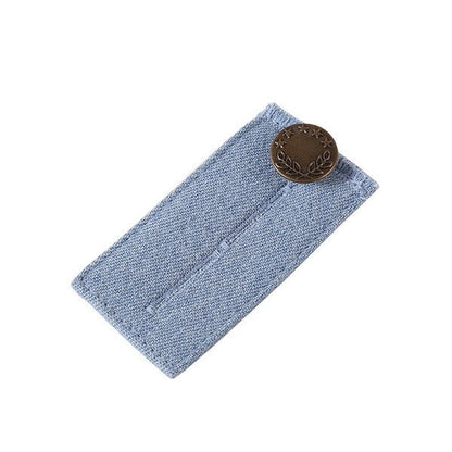 Light Blue 2-buttonhole denim jeans waist extender, single piece