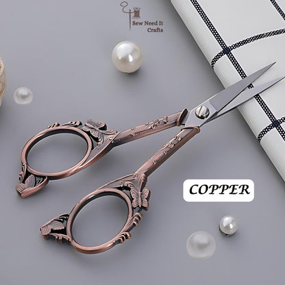 Vintage Butterfly Metal Scissors