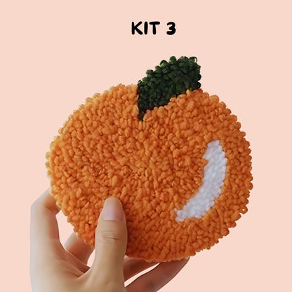 Punch Needle Fruit DIY Coaster Set 1