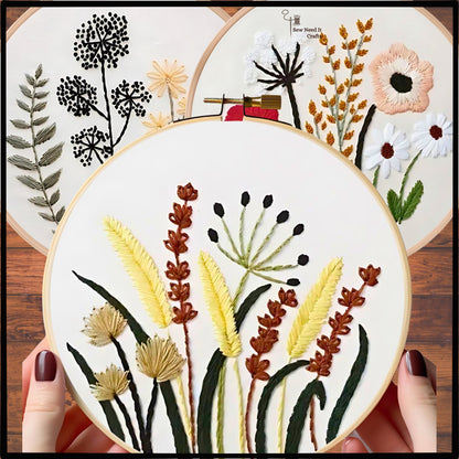 Floral DIY Embroidery Kit Set 2