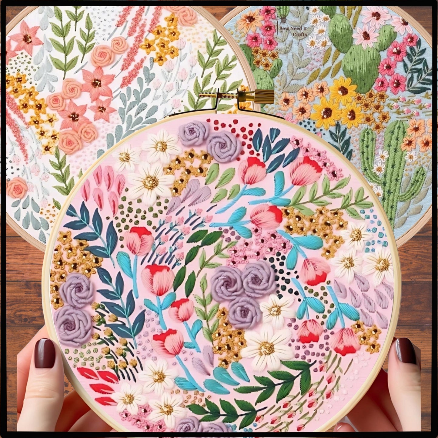 3D Flower DIY Embroidery Kit Set 2