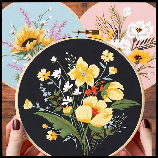 Flower DIY Embroidery Kit Set 1