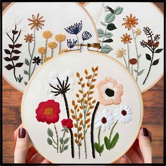 Floral DIY Embroidery Kit Set 1