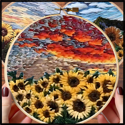 DIY Scenery Flower Embroidery Kit Set 6