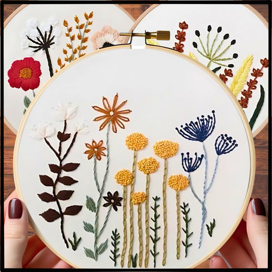 Floral DIY Embroidery Kit Set 3