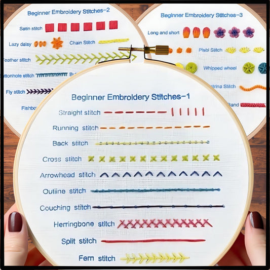 3 Piece Set Beginner DIY Modern Embroidery Kit Needle Point 1