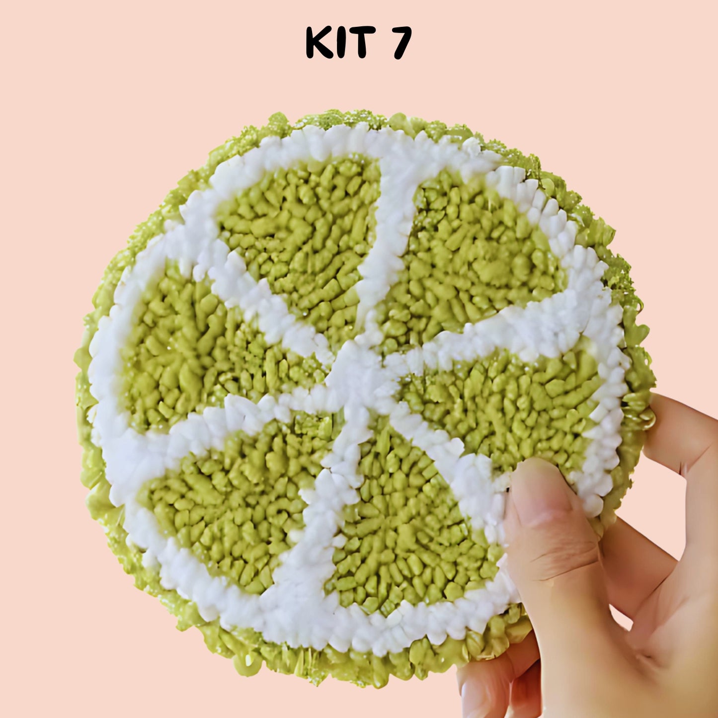 Punch Needle Fruit DIY Coaster Set 1