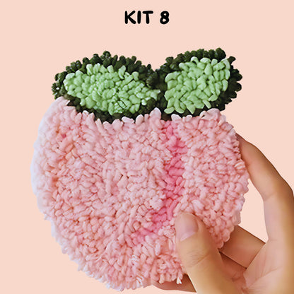 Punch Needle Fruit DIY Coaster Set 1