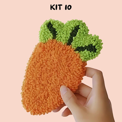 Punch Needle Fruit DIY Coaster Set 1