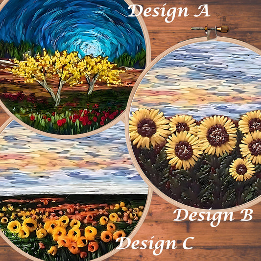 Kit de broderie de fleurs de décor bricolage Set 3
