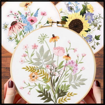 Kit de broderie de bricolage de fleur 4