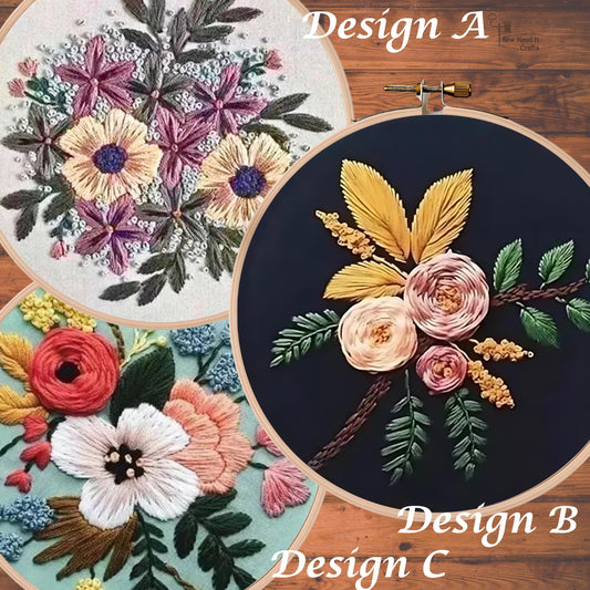 Moderne 3D -Blumenstickerei Set 2