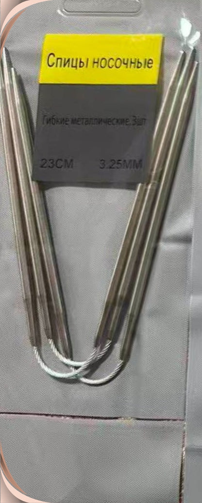 3 pcs Sock Knitting Needles 9 Inch / 23 cm Circular Knitting Needles, Baby Clothes Knitting Needles