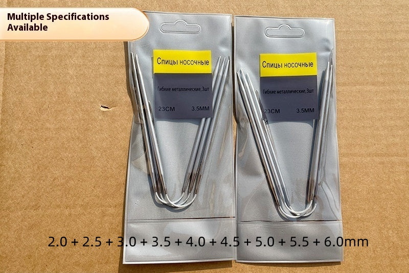 3 pcs Sock Knitting Needles 9 Inch / 23 cm Circular Knitting Needles, Baby Clothes Knitting Needles
