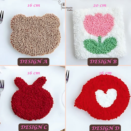Punch Needle Tufted DIY Coaster Kit