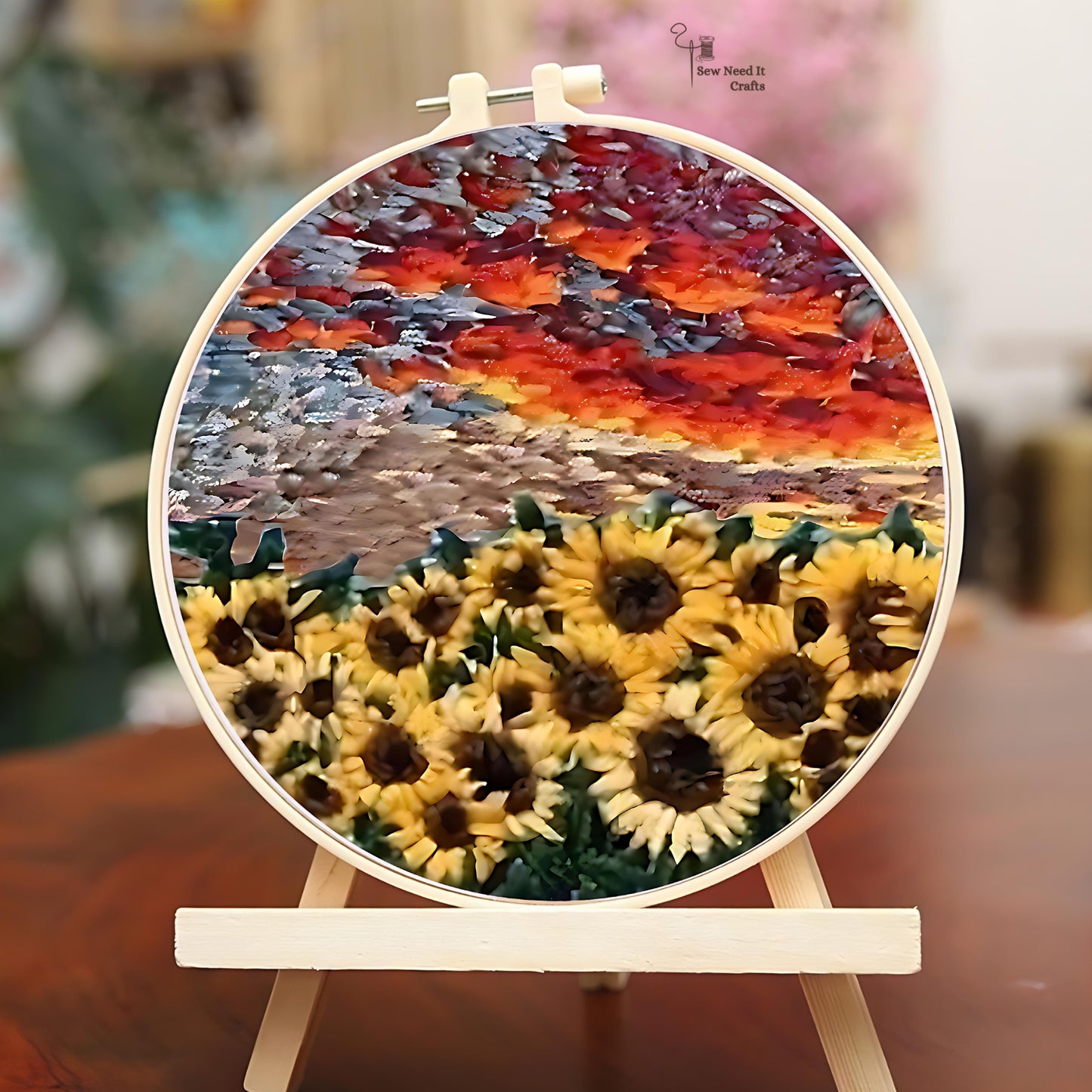DIY Scenery Flower Embroidery Kit Set 6