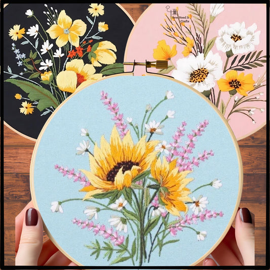 Flower DIY Embroidery Kit Set 3