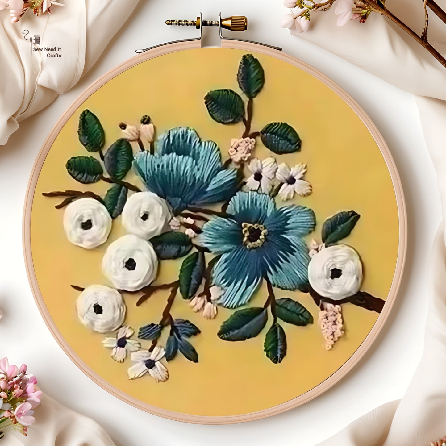 Moderne 3D -Blumenstickerei Set 1