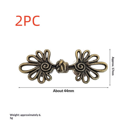 Bronze spiral daisy waist cinch clips, two sets, 44 mm no-sew waistband tighteners